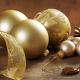 new year, balls, cones, golden, christmas, holidays, decorations wallpaper