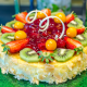 dessert, cake, fruits, kiwi, strawberry, food wallpaper
