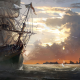 assassins creed iv: black flag, painting, sailfish, art, cloude, ship, sea, art, video games wallpaper