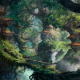fantasy art, wizard, forest, trees, house wallpaper