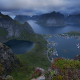 norway, mountains, lofoten islands, nature, sea wallpaper