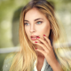 model, blonde, women, sweet girl, red nails wallpaper
