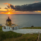 st. abbs lighthouse, berwickshire, scotland, lighthouse, sea, beautiful, nature, clouds wallpaper