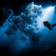 water, sea, diving, diver, underwater, nature, cave diving wallpaper
