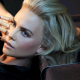 blonde, face, black clothing, painted nails, Charlize Theron wallpaper