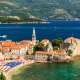 montenegro, houses, coast, bay, beach, city, nature wallpaper