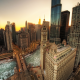 Chicago, hdr, skyscrapers, usa, city, sunset, Illinois wallpaper