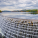 dam, cascades, reservoir, autumn, nature wallpaper