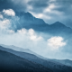 caucasus, mountains, clouds, fog, dargawa gorge, nature wallpaper