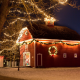 house, tree, illumination, christmas, winter, snow, holidays wallpaper