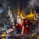 holidays, new year, candles, children, christmas tree, santa claus, gifts wallpaper