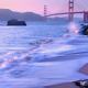 sea, beach, bridge, golden gate bridge, seaside, city, nature, california wallpaper