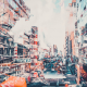 abstract, doubleexposure, new york city, detailed, anime wallpaper