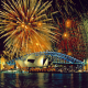 australia, city, water, bridge, night, lights, salute, sydney wallpaper