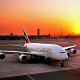 emirates, emirates airline, a380, airbus, airbus a380, dubai, uae, sunrise, aircrafts, aviation wallpaper