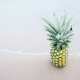 pineapples, beach,sea, fruit, food wallpaper