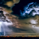 usa, california, sky, dark clouds, lightning, thunderstorm, nature wallpaper