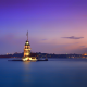maidens tower, istanbul, turkey, twilight, city, bosphorus strait wallpaper