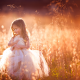 grass, mood, dress, meadow, girl, little girl, white dress wallpaper
