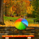 autumn, trees, umbrella, park, fall, foliage, bench, trees wallpaper