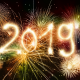 2019, new year, christmas, holidays, fireworks wallpaper
