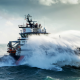 sea, storm, ship, waves, french navy, emergency towing vessel, abeille bourbon, brittany, france wallpaper