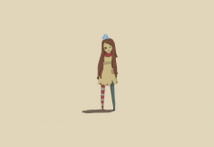Adventure Time, Raggedy Princess, princesses, simple, red, blue, brown wallpaper