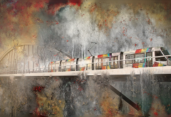 artwork, tram, art, graphics wallpaper
