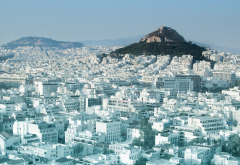 Athens, hill, city, landscape, greece wallpaper