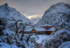 hotels, mountains, winter, Chile, Andes, snow, nature, landscape, cold wallpaper
