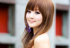 Mikako Zhang, brunette, asian, women, smile wallpaper