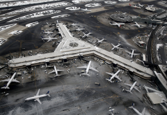 Newark Liberty International Airport, Newark, usa, airport, aircraft, winter wallpaper
