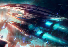Mass Effect, Normandy SR-2, video games, spaceship wallpaper
