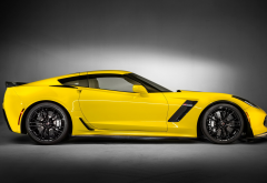 Chevrolet Corvette Z06, Chevrolet Corvette, car, yellow cars, Chevrolet wallpaper