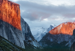 El Capitan, Yosemite National Park, California, usa, mountains clouds wallpaper