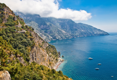 sea, coast, Italy, nature, landscape, cliff wallpaper