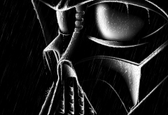 Star Wars, Darth Vader, rain, wet, drops, black, graphics wallpaper