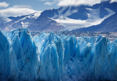 glacier, ice, winter, mountains, nature wallpaper