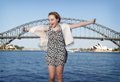 Sabrina Carpenter, Sydney Harbour Bridge, sydney, australia, women, bridge wallpaper