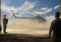 Mi-8, helicopter, artwork, army, military, soldier, aircraft wallpaper