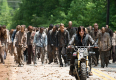 The Walking Dead, Norman Reedus, Daryl Dixon, motorbike, zombie, movies, tv series wallpaper