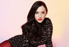 kat dennings, brunette, actress, women, red lips wallpaper
