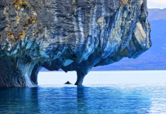 lake, marble, cave, rock, patagonia, chile, erosion, nature wallpaper
