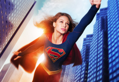 supergirl, tv, melissa benoist, dc comics, skyscrapers, movies wallpaper