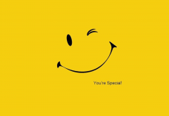 motivational, smile, simple, yellow wallpaper