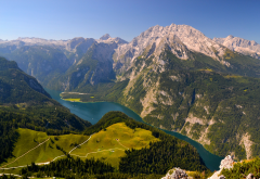 konigssee lake, berchtesgaden alps, alps, bavaria, germany, mountains, nature wallpaper