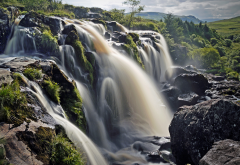 fintry, scotland, waterfall, nature wallpaper