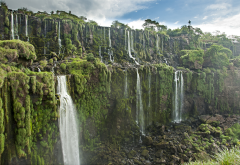 iguazu falls, waterfall, cliff, argentina, brazil wallpaper