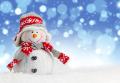 snowman, new year, christmas, holiday, toy, snow wallpaper