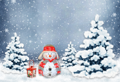 snowman, new year, christmas, christmas tree wallpaper